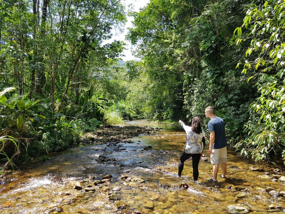 Trilha aquática na Reserva Natural Salto Morato, uma área de Mata Atlântica reconhecida pela Unesco como Patrimônio Natural da Humanidade. Foto: Fundação Grupo Boticário