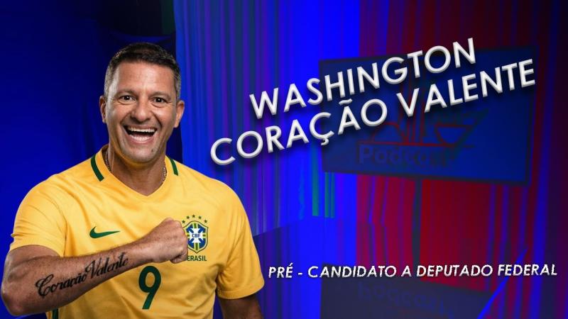Aderbal Santos conversa com o pré-candidato Washington Coração Valente